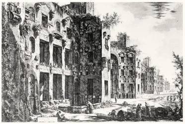 Vue du Frigidarium aux Thermes de Dioclétien, de la série 